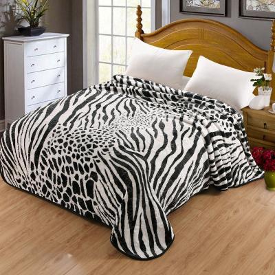 China Anti-Static Animal Supermarket Home Supplier Hotel Camping Travel Raschel Print Fashion Raschel Blanket Super Soft Comfortable Blanket for sale