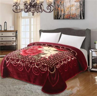 China World HOT Class Factory Direct Selling Super Soft Natural Flowers Romantic Blankets Mink Blanket for sale