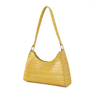 China Wholesale 2021 Fashion Women's Bag Fashion Crocodile Pattern Party Shoulder Bag Female Bags For Bag Armpit for sale