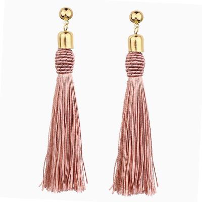 China Fashion Environmentally Friendly Earings For Women 2021 Long Gypsy Tassel Earring for sale