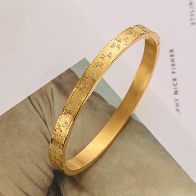 China Stainless Steel Egg Shaped Nickel Free Clasp Bangle Bracelet 6mm Wide With Adjustable Opening Bangle for sale