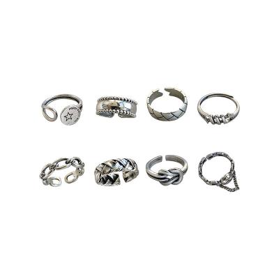 China Fashion Retro Ring Combination Ring Multi-Style Irregular Nickel Free for sale