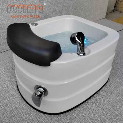 China Pipeless Acrylic Pedicure Foot Soak Tub Foot Spa Tub For Beauty And Salon for sale