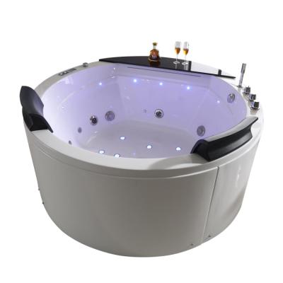 China Freestanding Round Whirlpool Bathtub With Jets Swim Spa Hot Tub 1700MM for sale