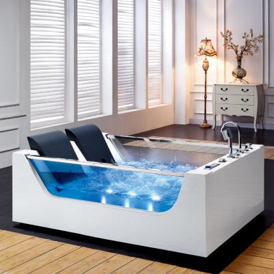 China 70 Inch 2 Person Corner Whirlpool Bathtub Freestanding With Shower Luxury for sale