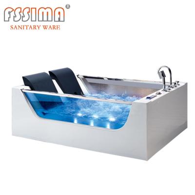 China 2 Person Corner Jacuzzi Bathtub Freestanding Indoor Acrylic 1800x600mm for sale