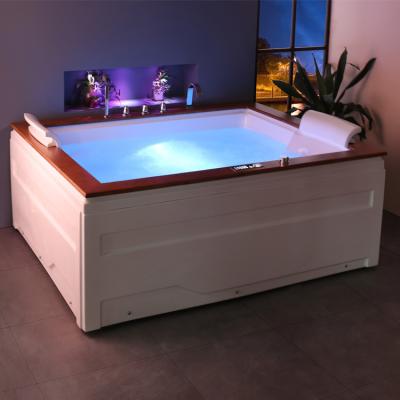 China 5' Side Skirt Massage Bathtub Waterfall Jacuzzi Tub For Bathroom 2 Person for sale