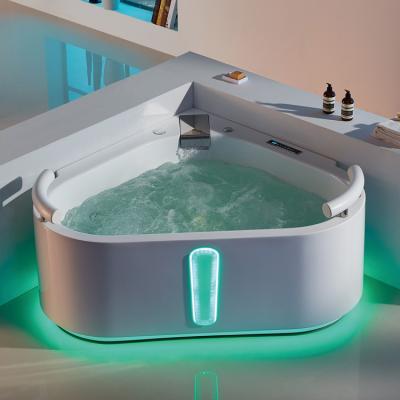 China Triangle 2 Person Corner Bathtub 1600 1700 1800 Colorful Lights Heart Shape for sale