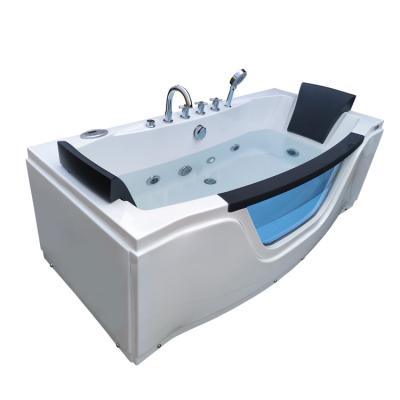 China 1.7m Acrylic Waterfall Whirlpool Bathtub Freestanding Two Person Equipment for sale