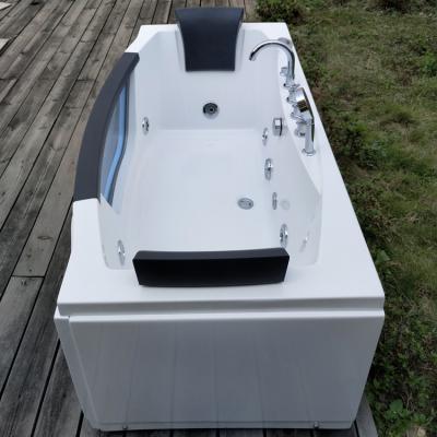 China 66 Inch Jet Whirlpool SPA Bathtub Two Person Led Indoor Dual Side Skirt for sale