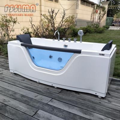 China Jacuzzi 2 Person Spa Bathtub Hotel Outdoor Rectangle Acrylic 1700mm for sale