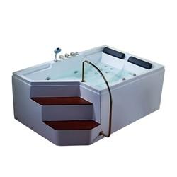 China Therapy Air Massage Bathtubs With Lights 2 Person Skirted Hydro Spa 1700x700mm for sale