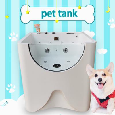 China Surf Intake Cat Bath Tub Smart Control Panel Professional Grooming Tubs With Massage for sale