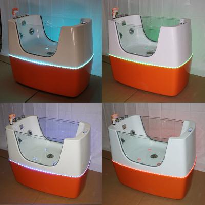 China Eco Friendly Acrylic Dog Wash Bathtub Durable With Drainage Hole Hair Filter for sale