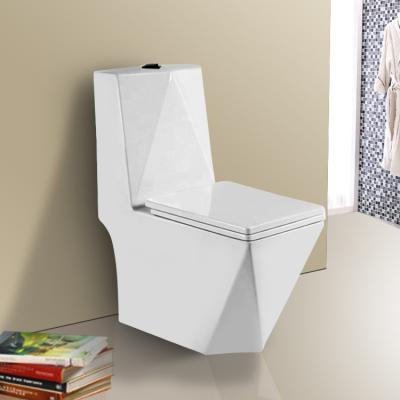 China Bathroom 185mm P Trap S Trap WC Diamond Shape Ceramic One Piece Toilet for sale