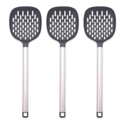 China Sustainable Type Stainless Steel Metal Handle With Skimmer Nylon Material Kitchen Tools for sale