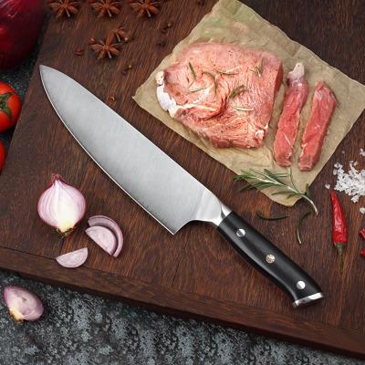 China Disposable excellent 5Cr15MOV kitchen knife, chef knives, sharp knife with pakka wood handle for sale