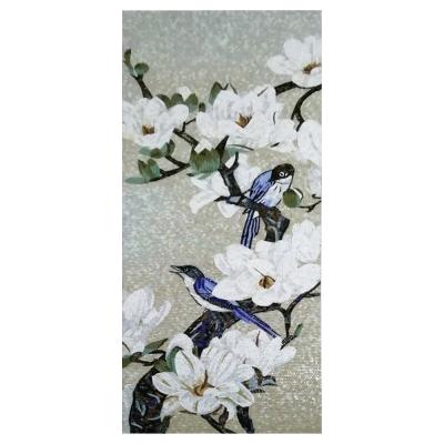 China Chinese rich Chinese style flower and bird mosaic wall painting, can be customized patterns, available in the living room entrance. for sale