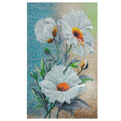 China China production of Chinese style light cutout luxury floral mosaic decorative painting, customizable for sale