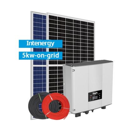 China INTENERGY Home Solar Powered System Price 5kw On Grid 5000 Watt Solar Inverter for sale