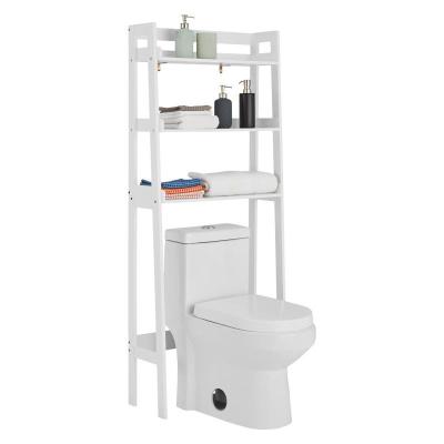 China Modern Home Organizer Shelf Rack Space Saver 3 Layers Storage Holders For Wash Room Toilet Rack Corner White Shelf for sale