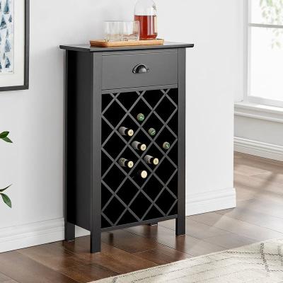 China Black Popular Custom Vintage Wine Storage Living Room Furniture Living Room Furniture Home Furniture Black Wine Cabinets Sideboard Popular for sale