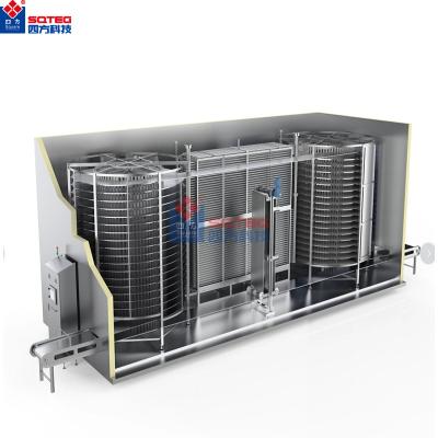 China High Freezing Effiency Energy-efficient freezing equipment industrial stainless steel iqf freezing spiral freezer for sale