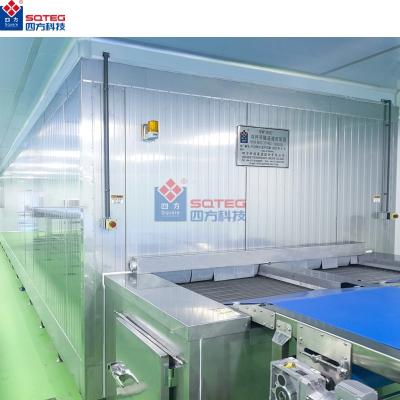 China Food Quick Frozen Machine SQUARE blast freezer machines frozen shrimp fish quick impingement iqf tunnel freezer for sale