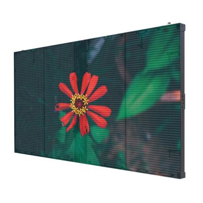 China Indoor/semi-outdoor outdoor advertising curtain screen/indoor transparent led display screen for sale