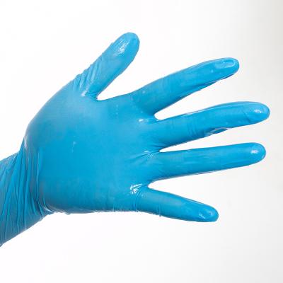 China Disposale OEM Customized Industrial Logo 100pcs Food Grade Latex Non Powder Free Blue Pure Nitrile Gloves For Tattoo Beauty Salon for sale