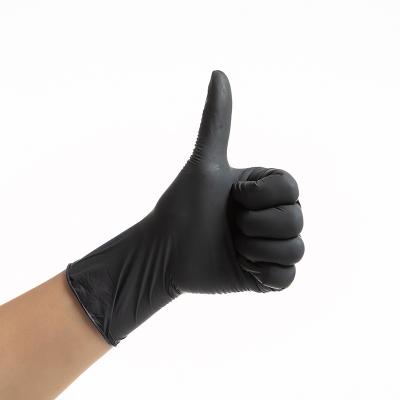 China Household cleaning china manufacture 9 inch 100pcs wholesale thickened 4mil 4.5g powder free black nitrile gloves for sale