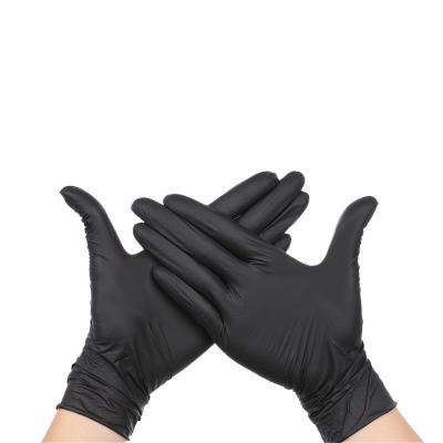 China Wholesale 6 Mil Personal Care Porcelain 9 Mil Powder Free Latex Black Nitrile Gloves Non for sale