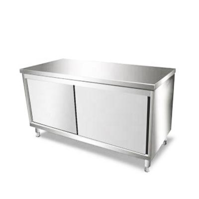 China Stainless Steel Modern Commercial Kitchen Cupboard Four-Door Tableware Food Cabinet for sale