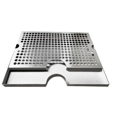 China Modern Stainless Steel Beer Drip Tray With Cutout for sale