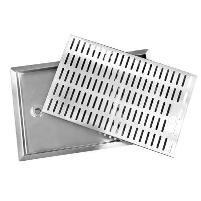 China Factory direct stainless steel beer drip tray workable with round holes for sale