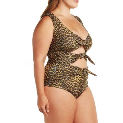 China Leopard Print Bikini Swimwear Women 2019 Anti-UV Animal One Piece Plus Size Swimwear for sale