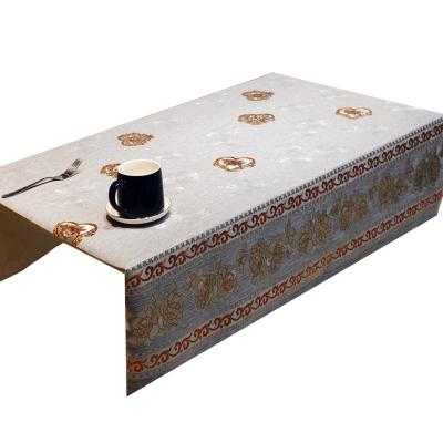 China Factory direct wholesale high quality waterproof waxed plastic dining table cover premium for sale