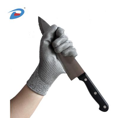 China Anti-Slip Cut-Resistance Anti-Cut Abrasion Level 5 Hppe Cut Resistant Safety Gloves Protective Gloves For Work for sale