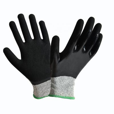 China New Flexible And Comfortable Type Anti-cut Liner Low Price Gray Gloves Coated Industrial Gloves for sale