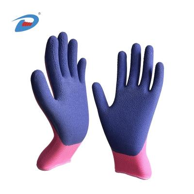 China Widely Used Flexible And Comfortable Special Design Palm Working Latex Coated Gloves Safety Latex Hand Gloves for sale