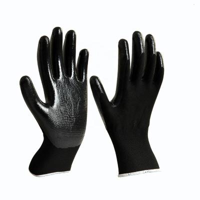 China Newest Design Oil Proof Top Quality Breathable Work Gloves Nitrile Coated for sale