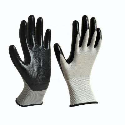 China Oil Proof Durable Using Low Price Working Gloves Nitrile Coated Work Gloves for sale