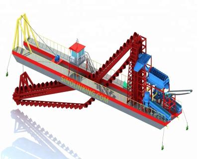 China energy & SINOLINKING Professional Gold Mining Bucket Dredger for sale