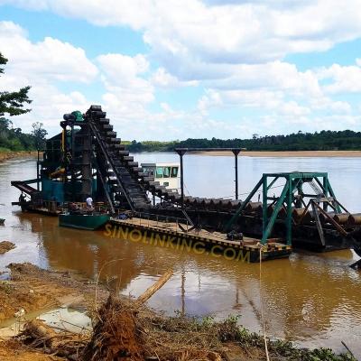 China energy & SINOLINKING Hydraulic Gold Chain Mining Dredger zu verkaufen