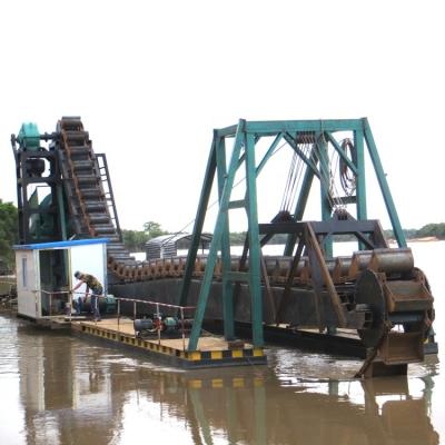 중국 energy & SINOLINKING Floating Chain Bucket Dredger Gold Mining Dredge For Sale 판매용