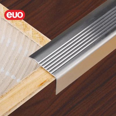 China Wholesale Modern EUO Stair Nose Metal Stair Nosing For Vinyl Flooring Step Edge Protection for sale