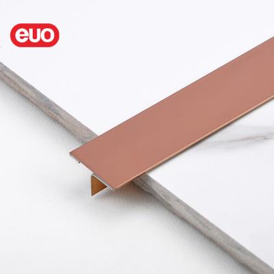 China Modern EU 20mm Width Grooving Stainless Steel Tile Trim For Wall To Ceiling t Floor Transition Strip for sale