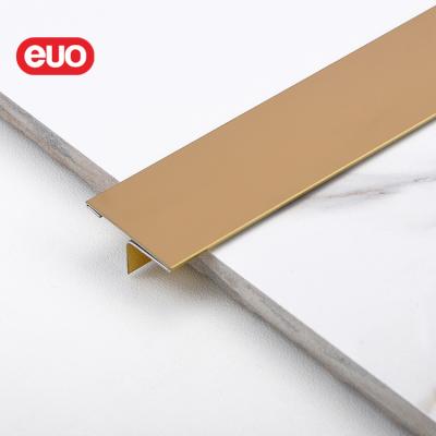 China Modern EU 25mm T Shape Stainless Steel Bar Decorative Metal Strip Floor Ceramic Tile Trim for sale