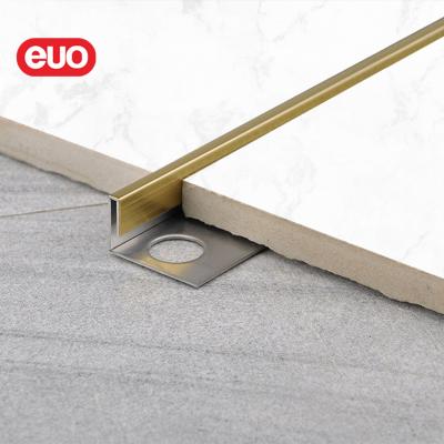 China modern decorative euo stainless steel floor transition strip tile bullnose trim for wall and floor for sale