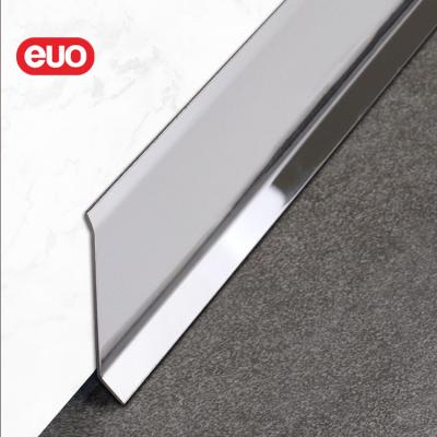 China EUO Free Sample Modern Floor Skirting Board Stainless Steel Skirting Metal Skirting Board for sale